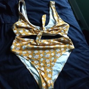 High Waisted Floral Cupshe Bikini